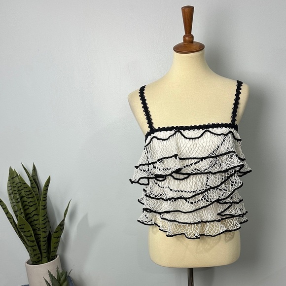 Anthropologie Crochet Ruffle Cami NWT Size Small - Picture 5 of 12